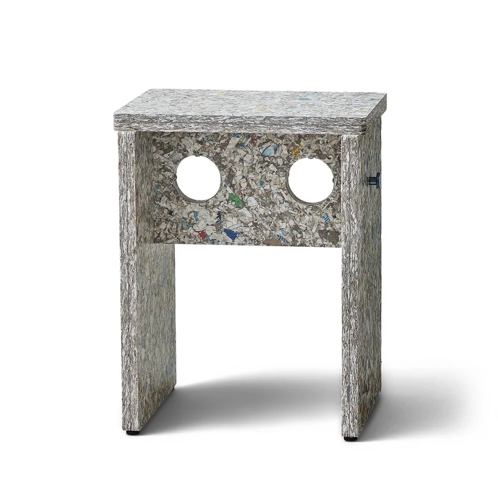 Form & Refine - Remake Hocker, H 45,5 cm, grau