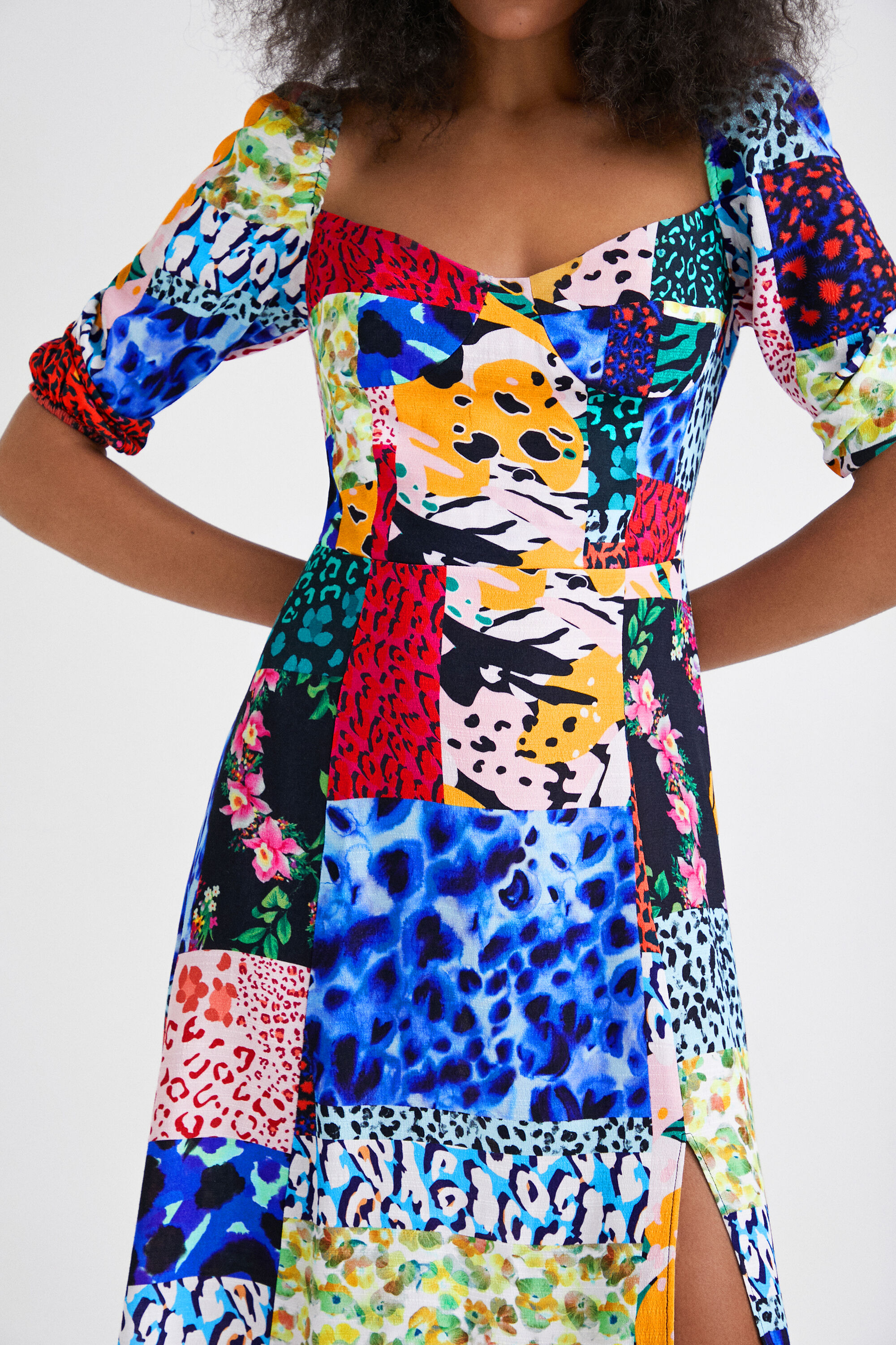 Robe évasée imprimé animal