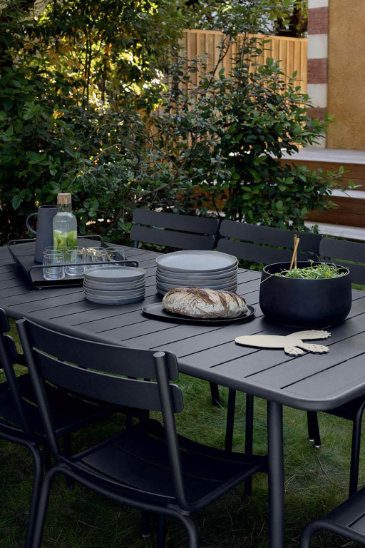 Fermob Luxembourg tuintafel 165x100 Anthracite