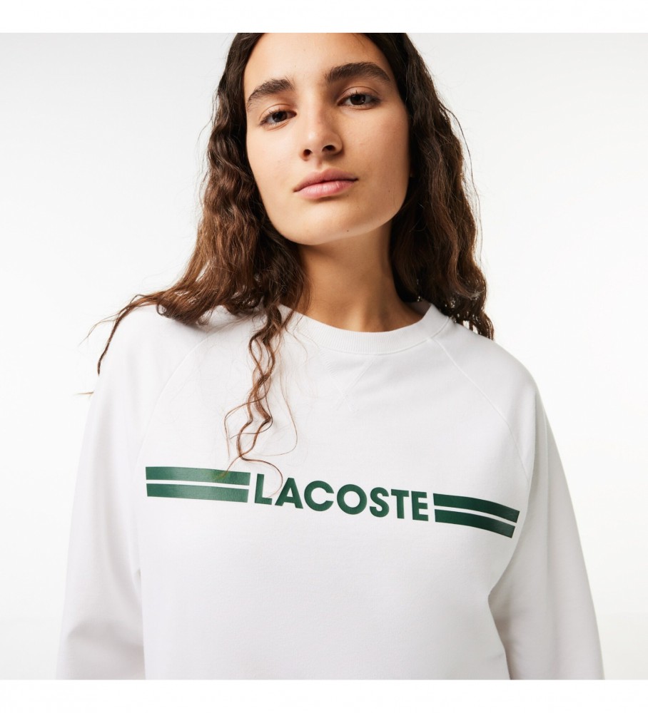 Moletom de flanela branca Lacoste