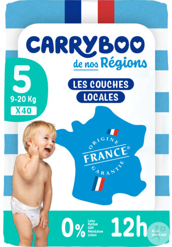 Carryboo Couches De Nos Régions À Prix Doux Taille 5 12-25kg 40 Pièces