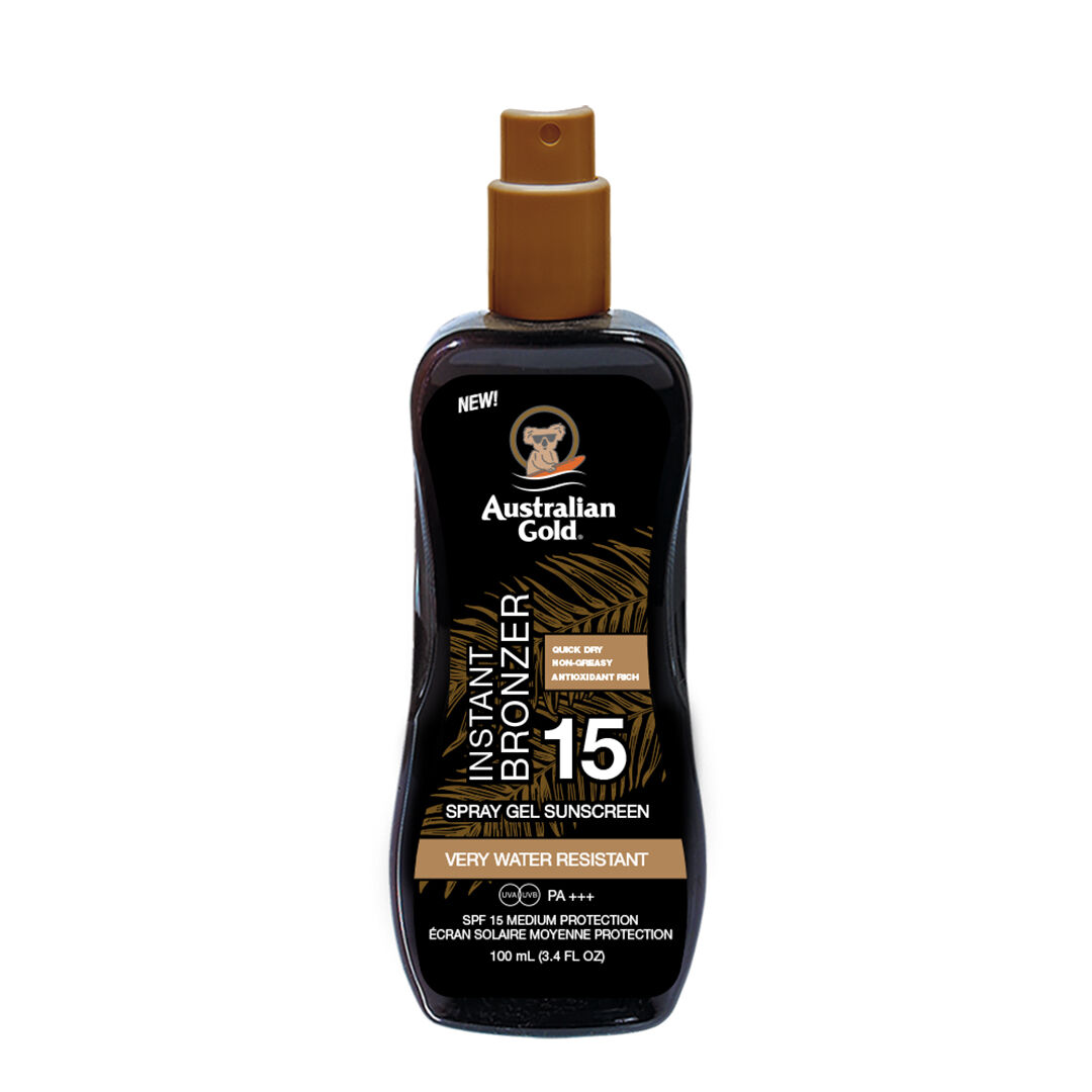 AUSTRALIAN GOLD  Instant Bronzer Spray Gel Sunscreen SPF 15 - 100ml