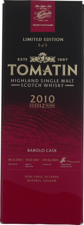 TOMATIN 12 YEARS 2010 BAROLO ITALIAN COLLECTION 70CL