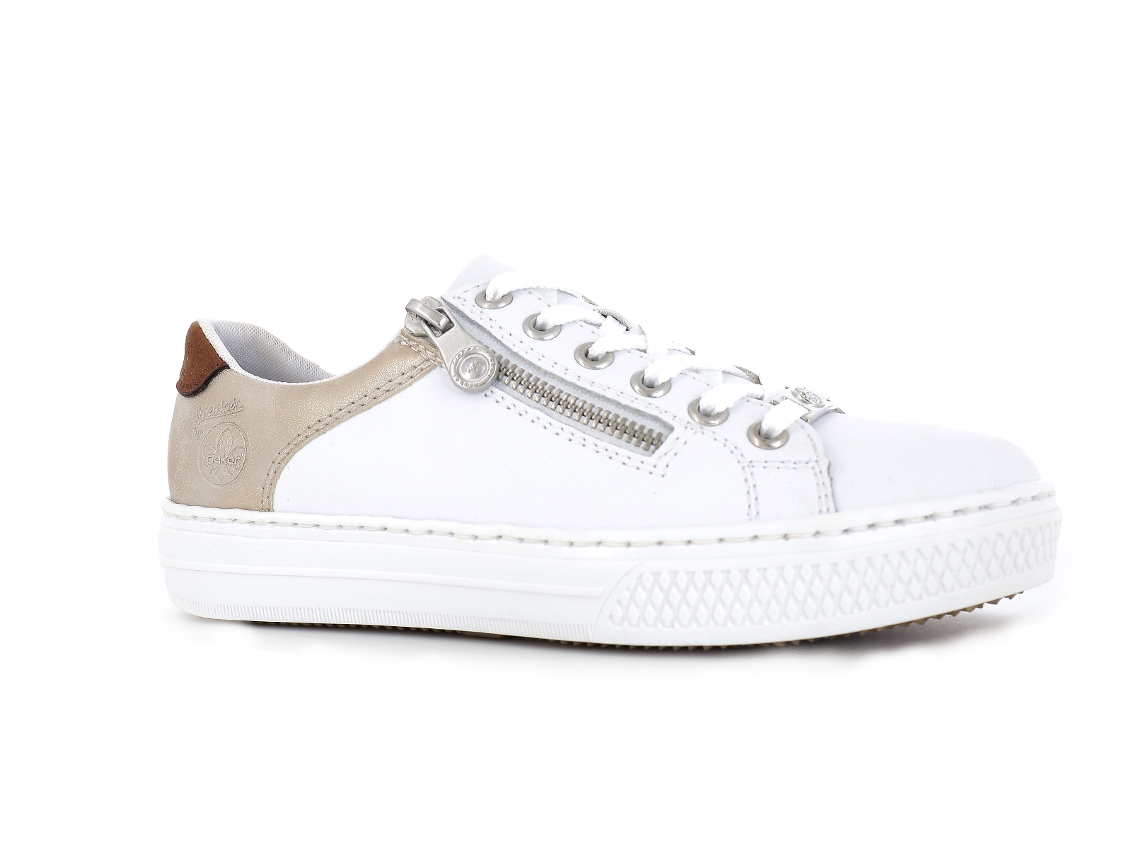 Rieker-L59A1 Synthétique Blanc-Or