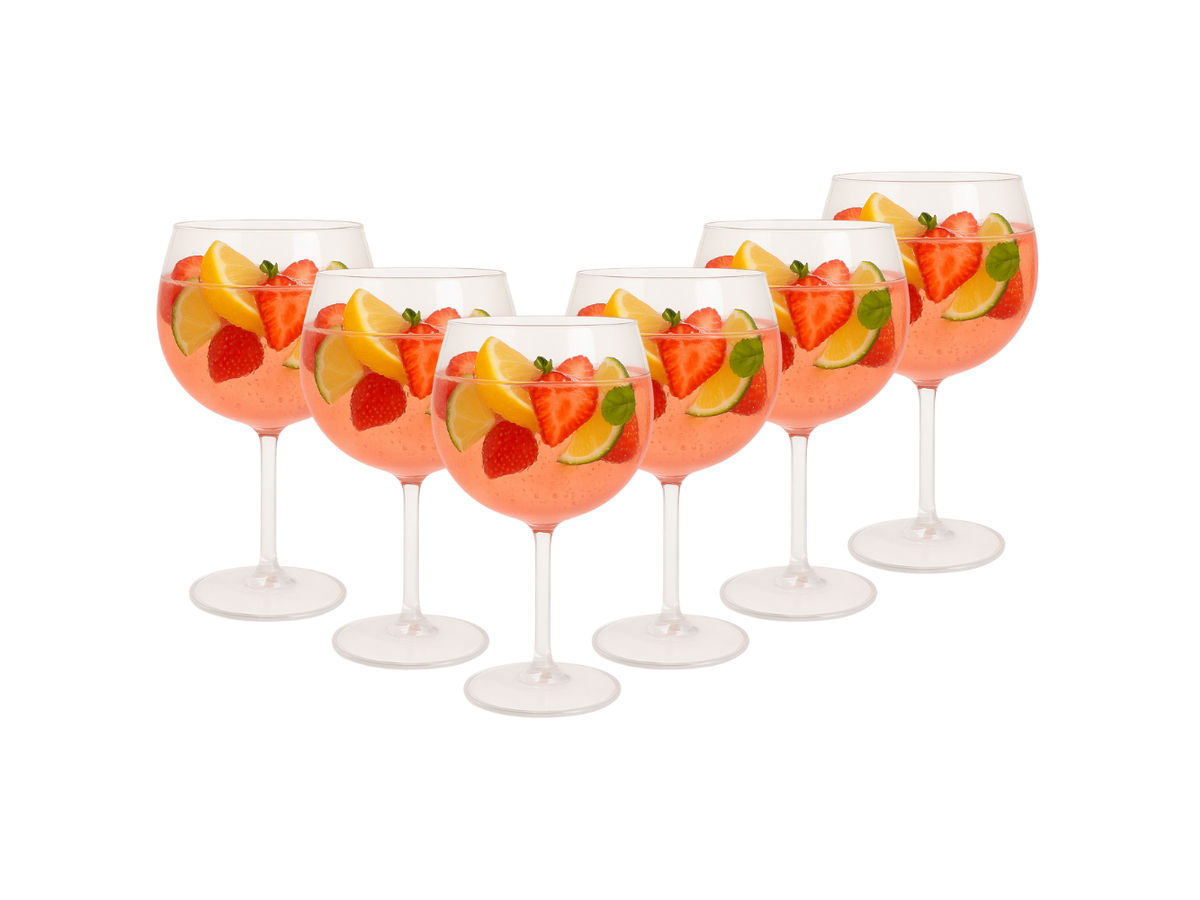 OTIX kunststof Gin Tonic Glazen - Set van 6