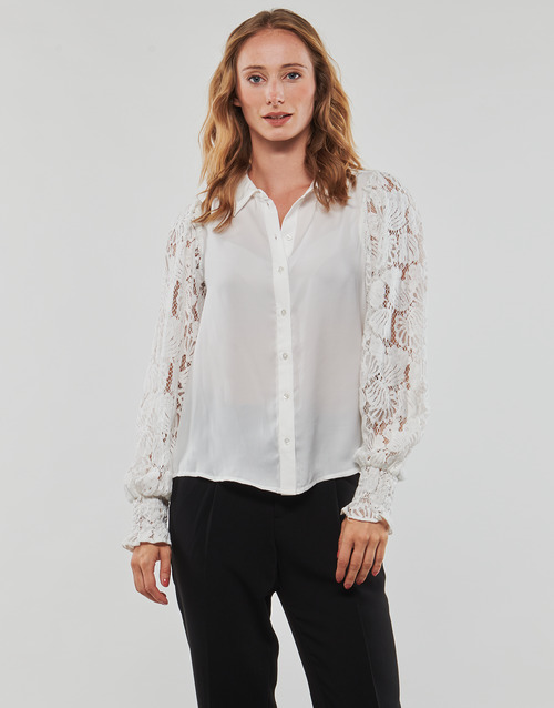 Vero Moda - VMCABENA L/S SHIRT WVN BTQ - Blanc