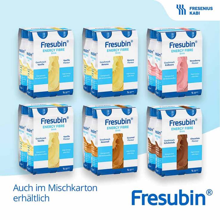 Fresubin Energy Fibre Drink Mischkarton Trinkflasche, 6X4X200 ml