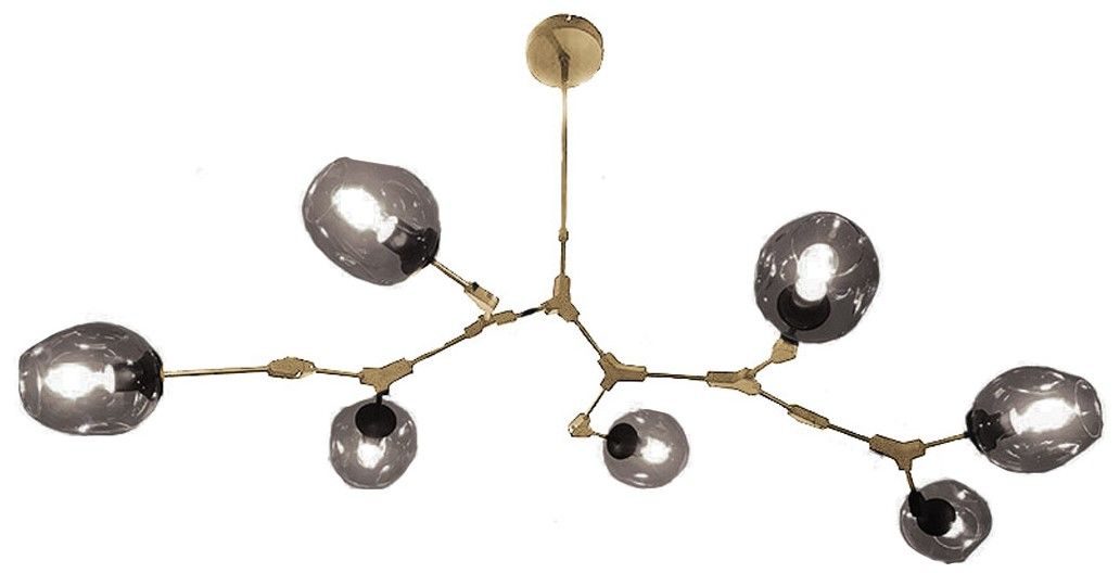 Plafondlamp messing 7-lichts Cas B110 x D70 cm