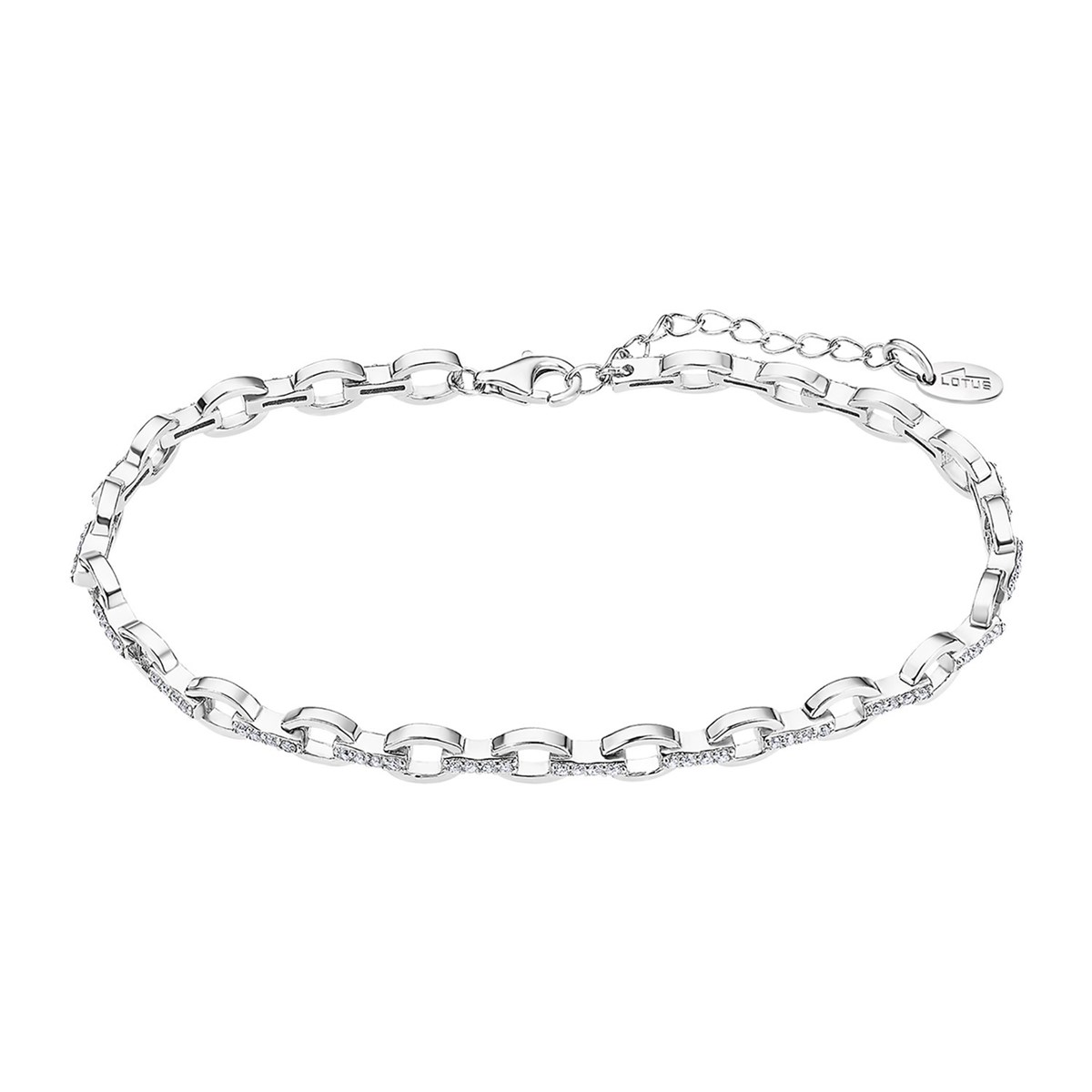 Bracelet Lotus en argent et oxydes