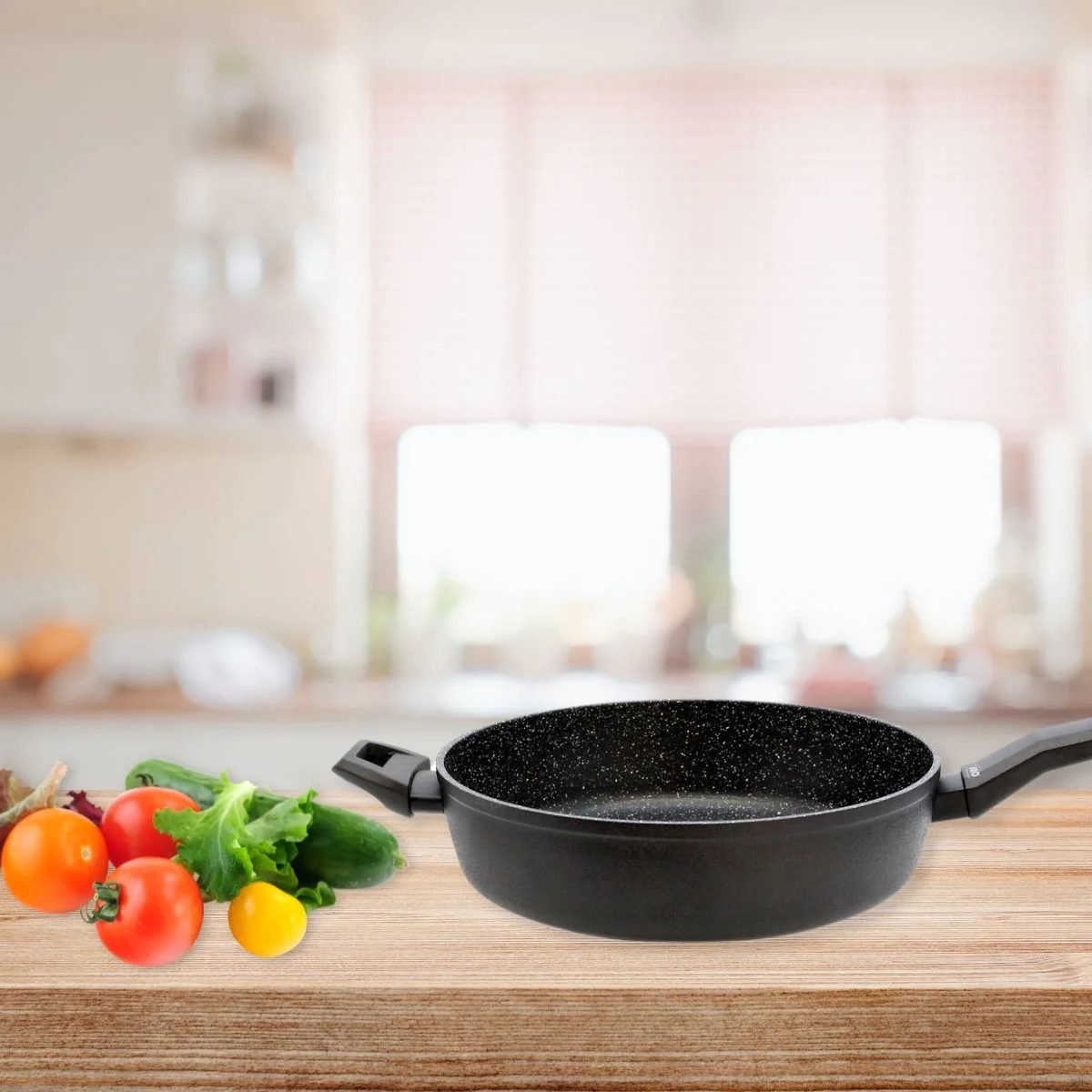 Sauteuse de cuisine 28 cm de 3,2 litres en aluminium forgé Granit Solu