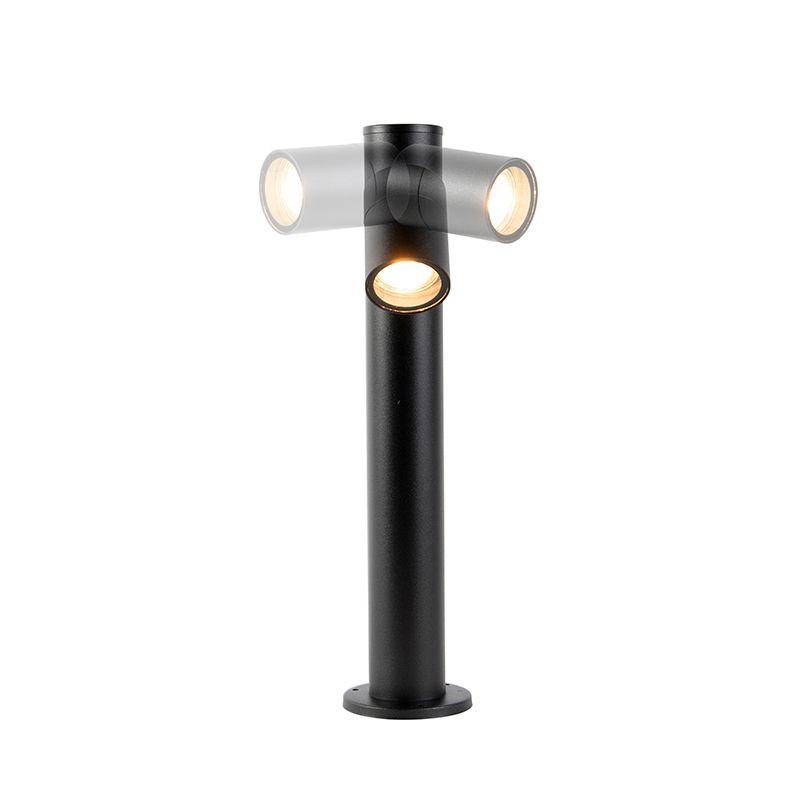 Buitenlamp zwart met grondpin en kabelmof 50cm IP44 - Solo