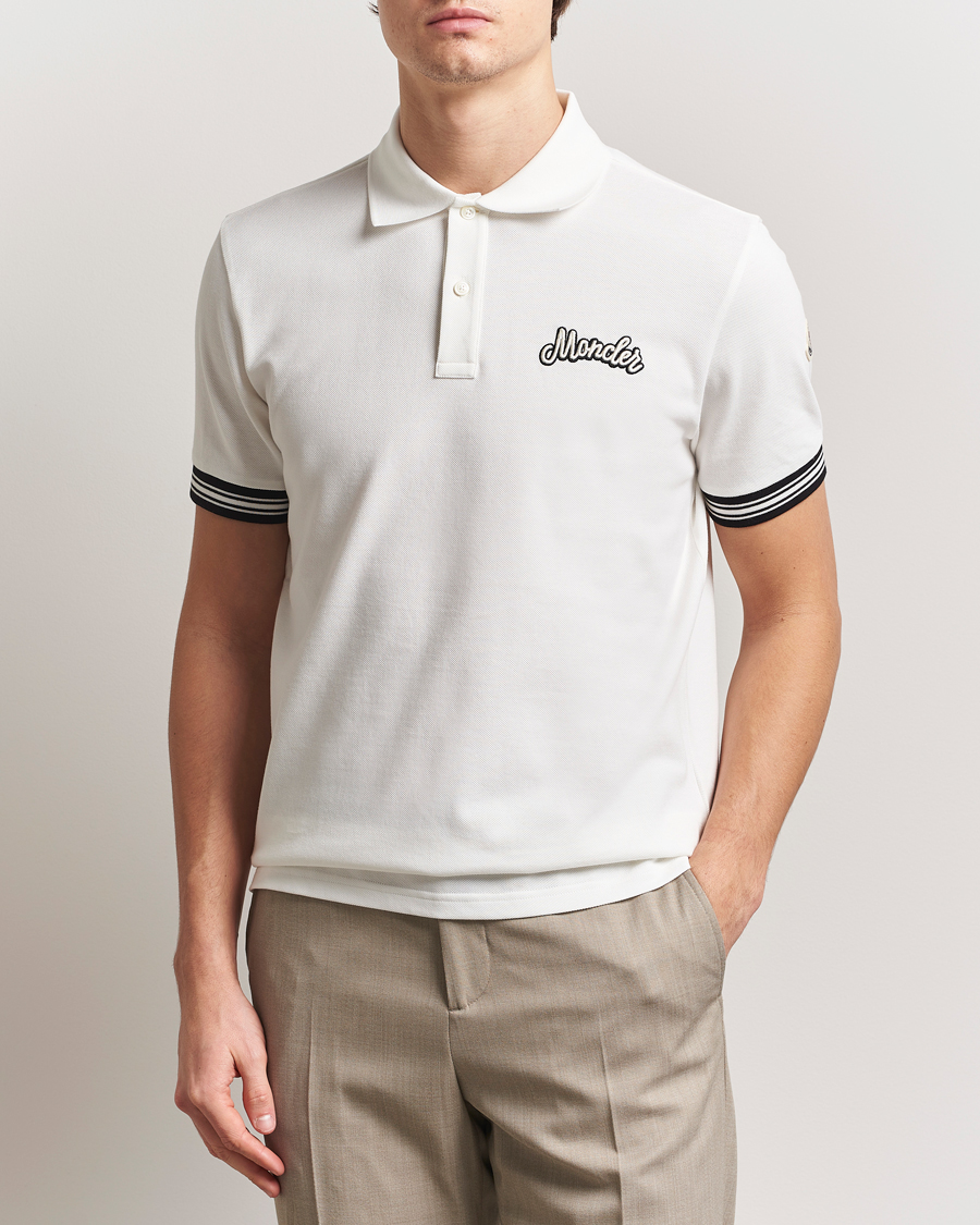 Moncler Letters Logo Polo White