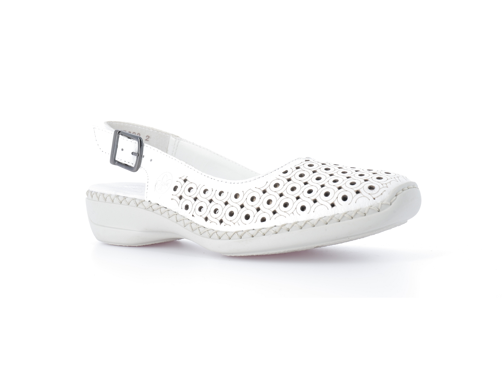 Rieker-41350 Cuir Blanc