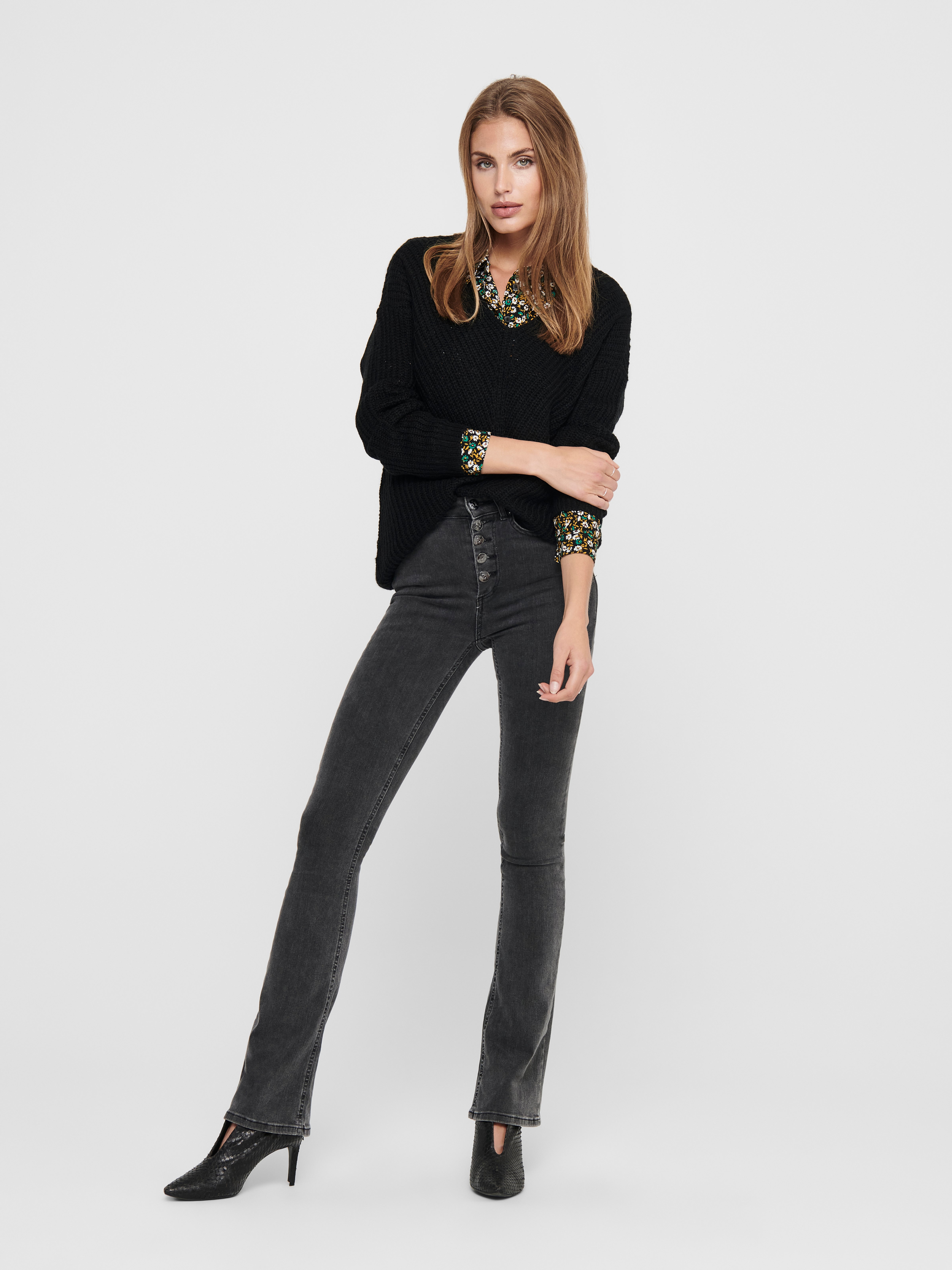 JDYNEW Strickpullover Black