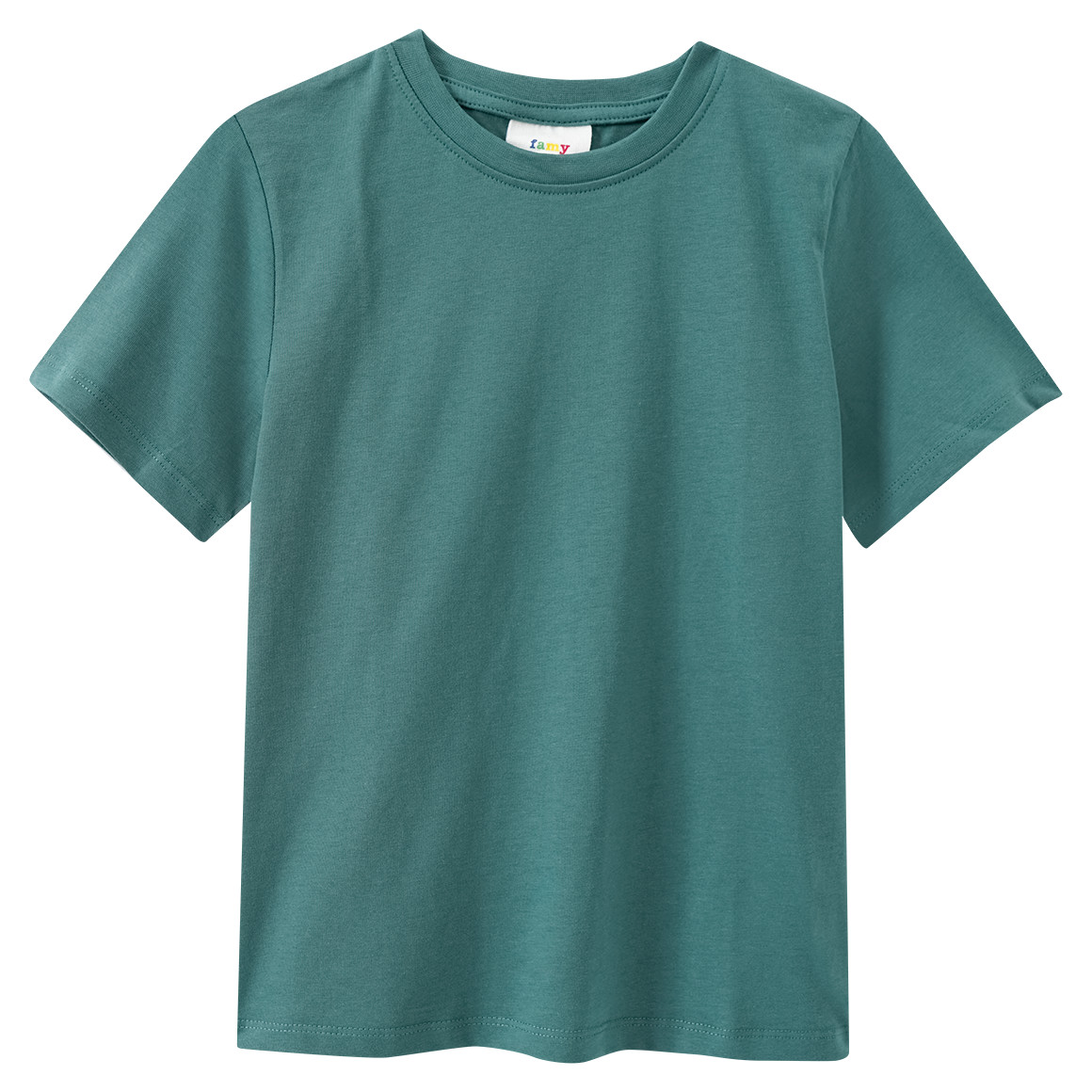 Famy 3 Jungen T-Shirts im Basic-Look dunkelgrün / dunkelblau / weiss