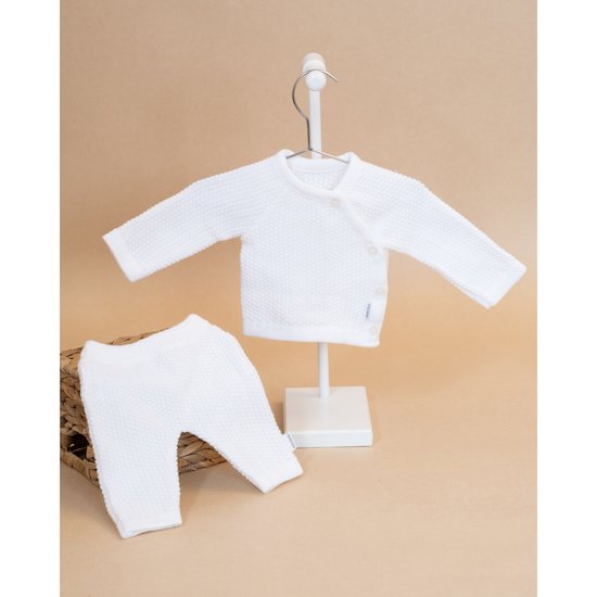 Ensemble Brassière + Pantalon   Blanc        de               La Manufacture de Layette