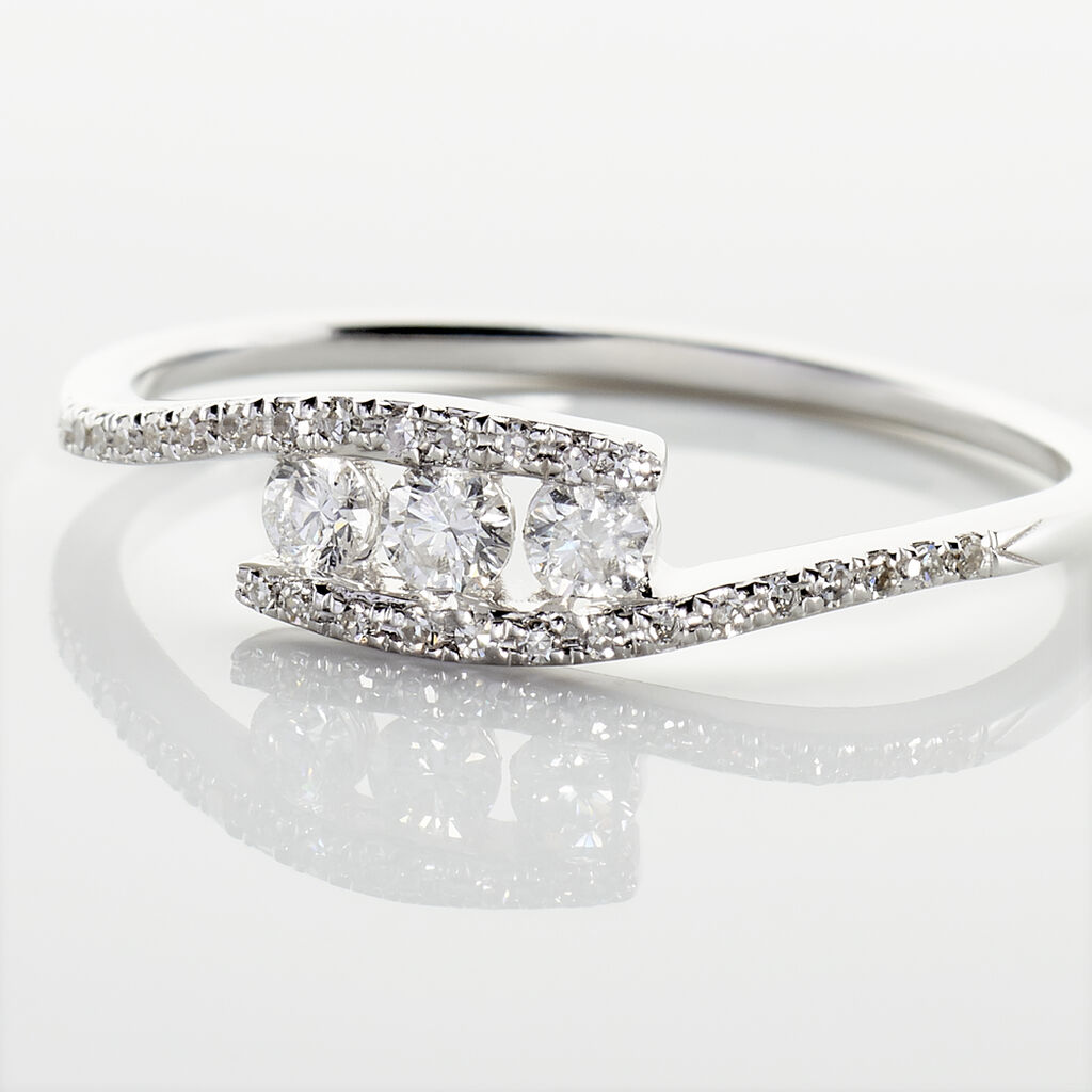 Bague Eternite Or Blanc Diamant