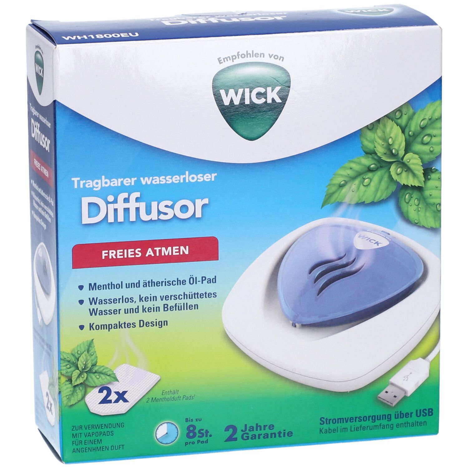 WICK Wasserloser tragbarer Diffuser