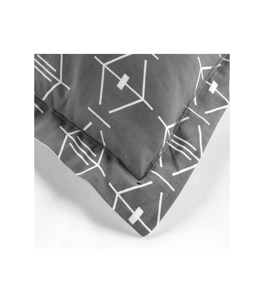 Taie d'Oreiller en Coton Aristide 50x70cm Anthracite