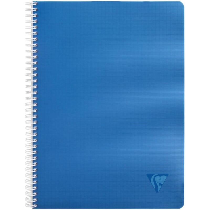 Cahier reliure intégrale Linicolor INTENSIVE A4 100 pages petits carreaux couverture plastique polypropyène rainuré Couleur aléatoire - Assortis