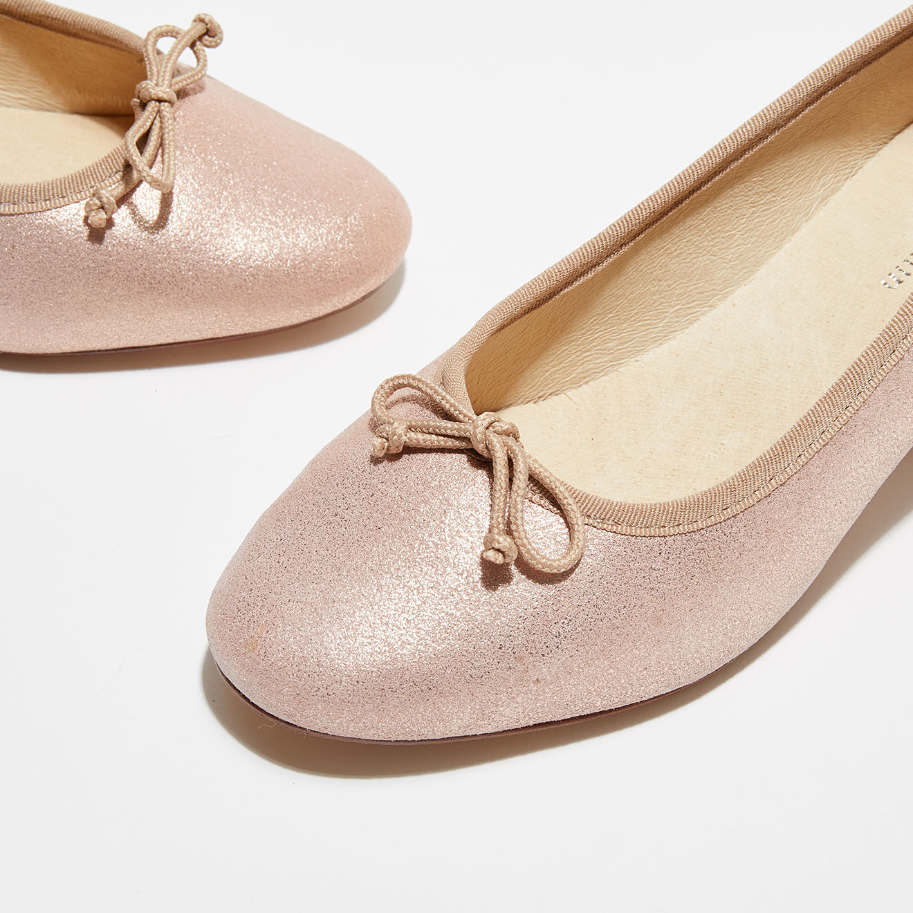 Quartier Latin Ballerines en Cuir Irisé Diane roses  - Talon 3.5 cm