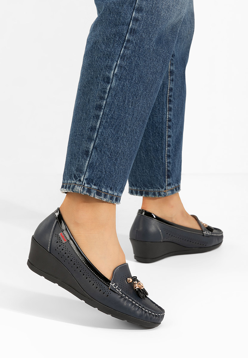 Mocassins à plateforme marine Evomela