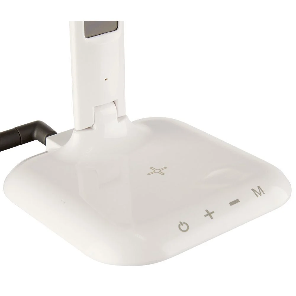 Lampe de bureau multifonction tactile réveil thermomètre blanc