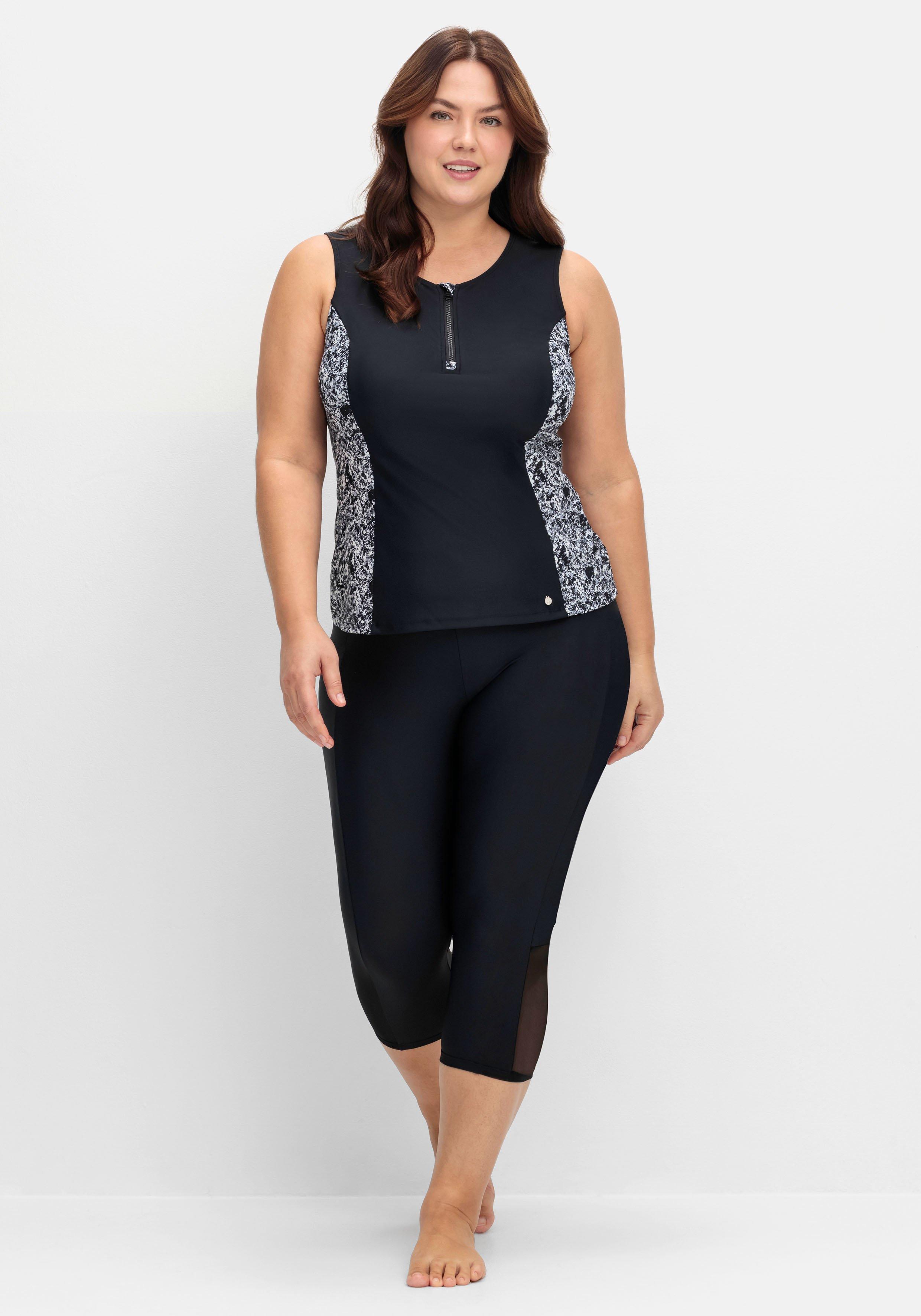 Capri-Badehose mit innenliegendem, fixiertem Slip
