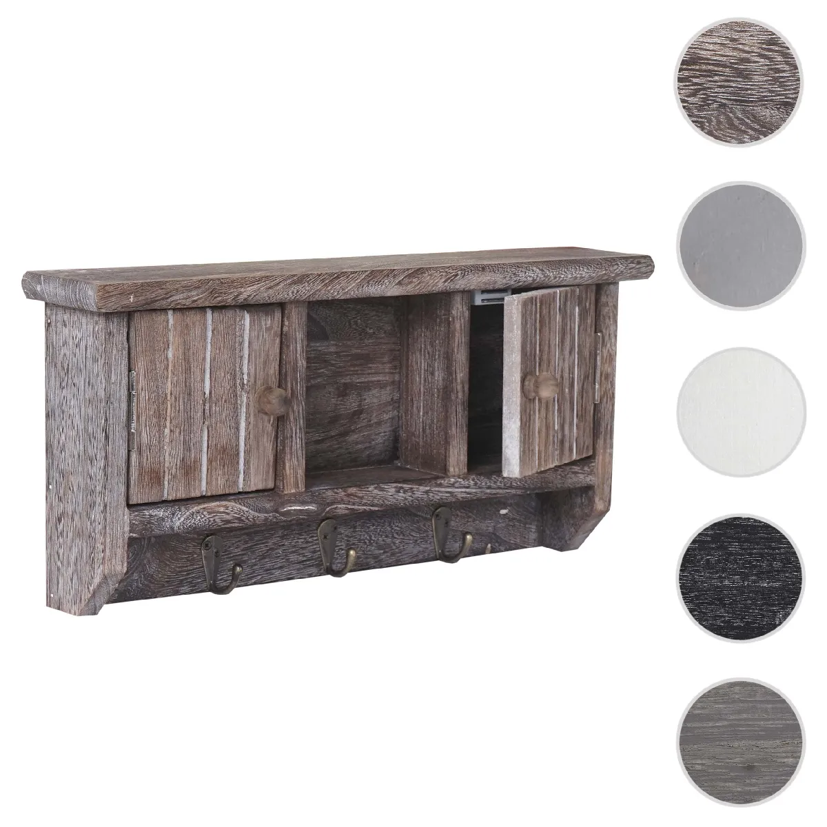 Tableau des Clés Style Shabby - Marron - Mendler