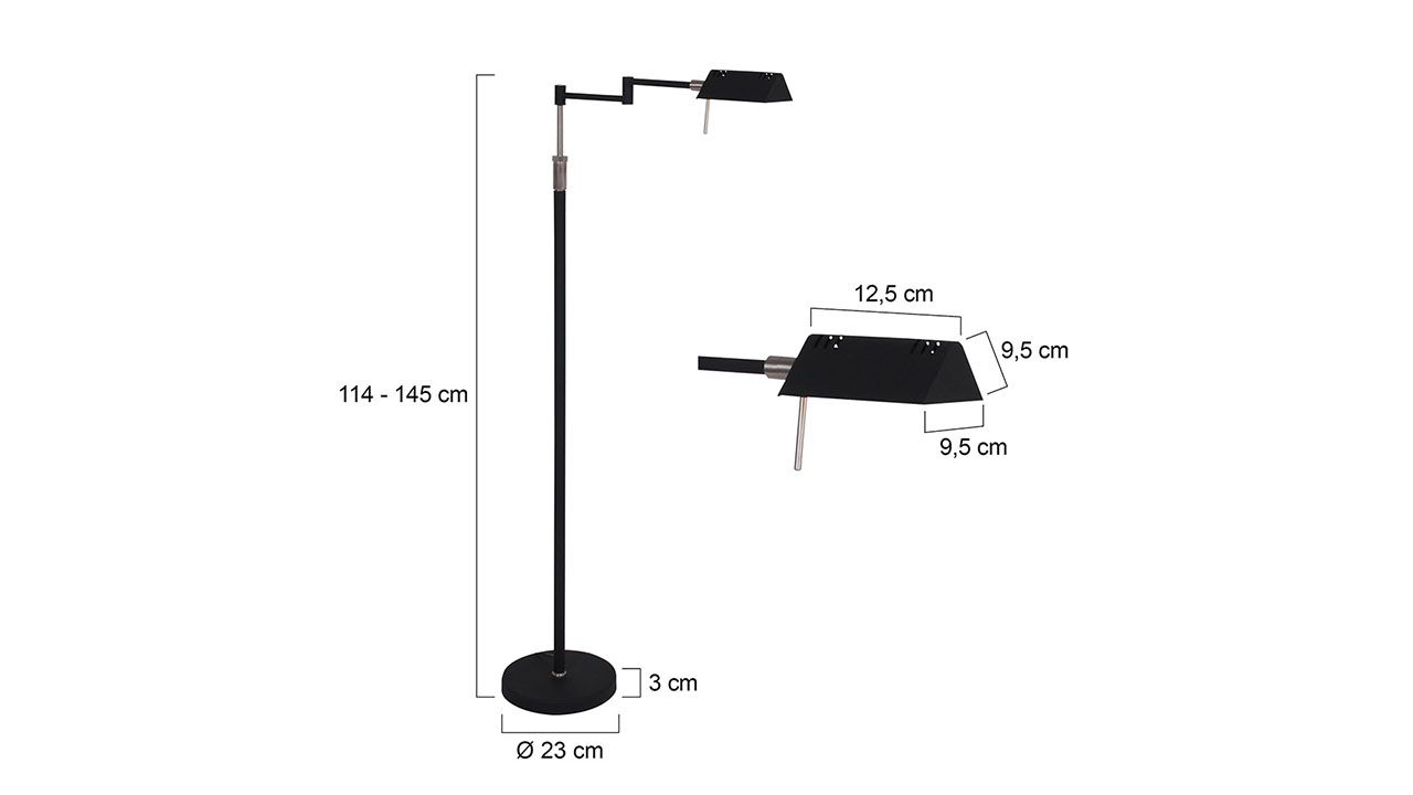 Vloerlamp 5895ZW Mexlite B23 x D51 cm