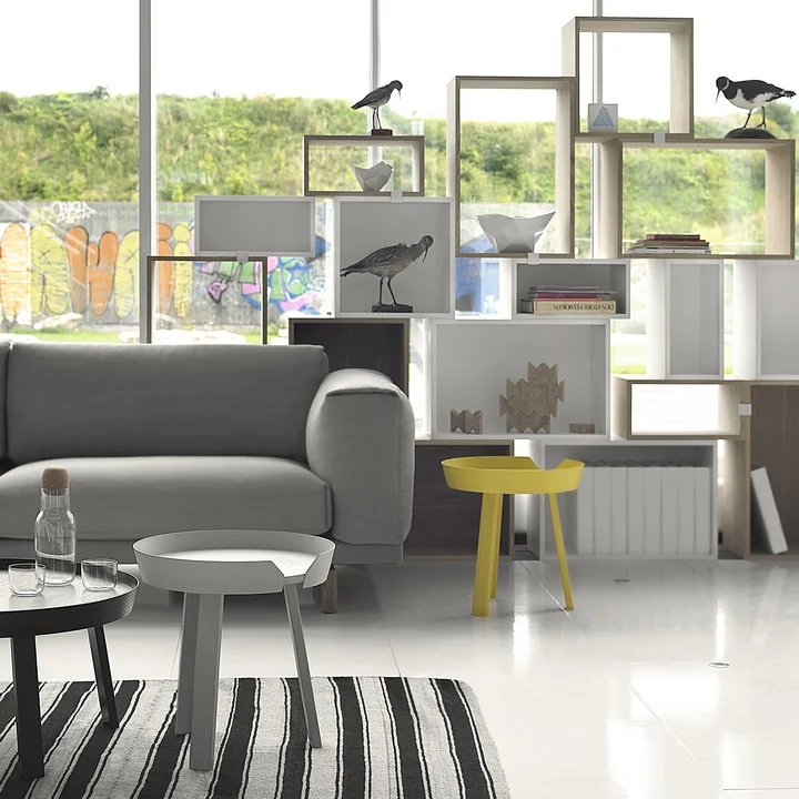 Muuto - Stacked System Regalmodul mit Rückwand, medium / weiss
