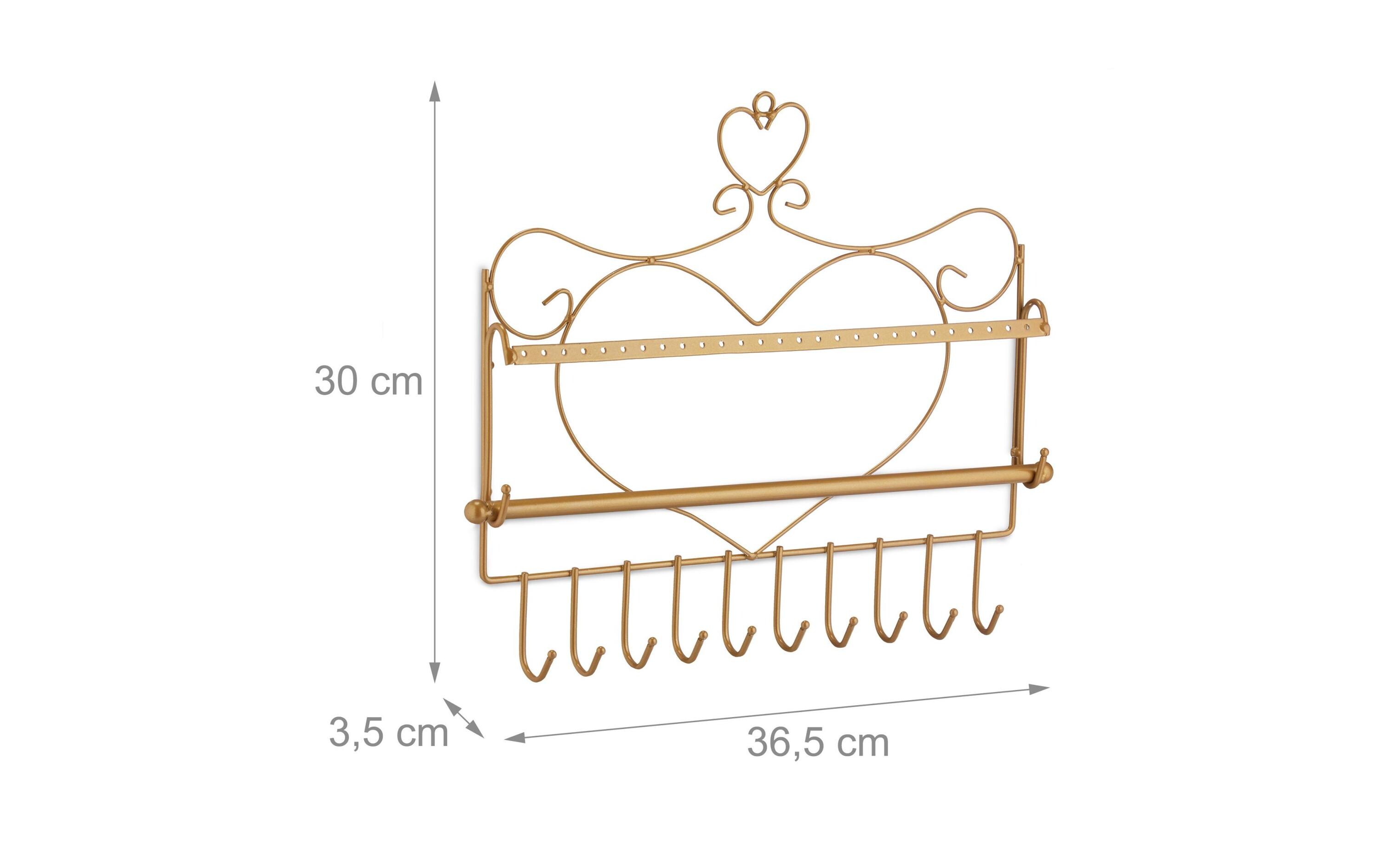 Schmuckhalter für die Wand 30 x 36.5 x 3.5 cm, GoldSchmuckhalterung