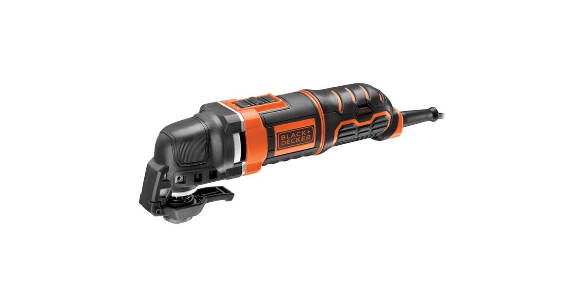 BLACK+DECKER300 W Oscillerende Multitool MT300KA-QS multifunctioneel gereedschap  (Oranje/zwart, met koffer)