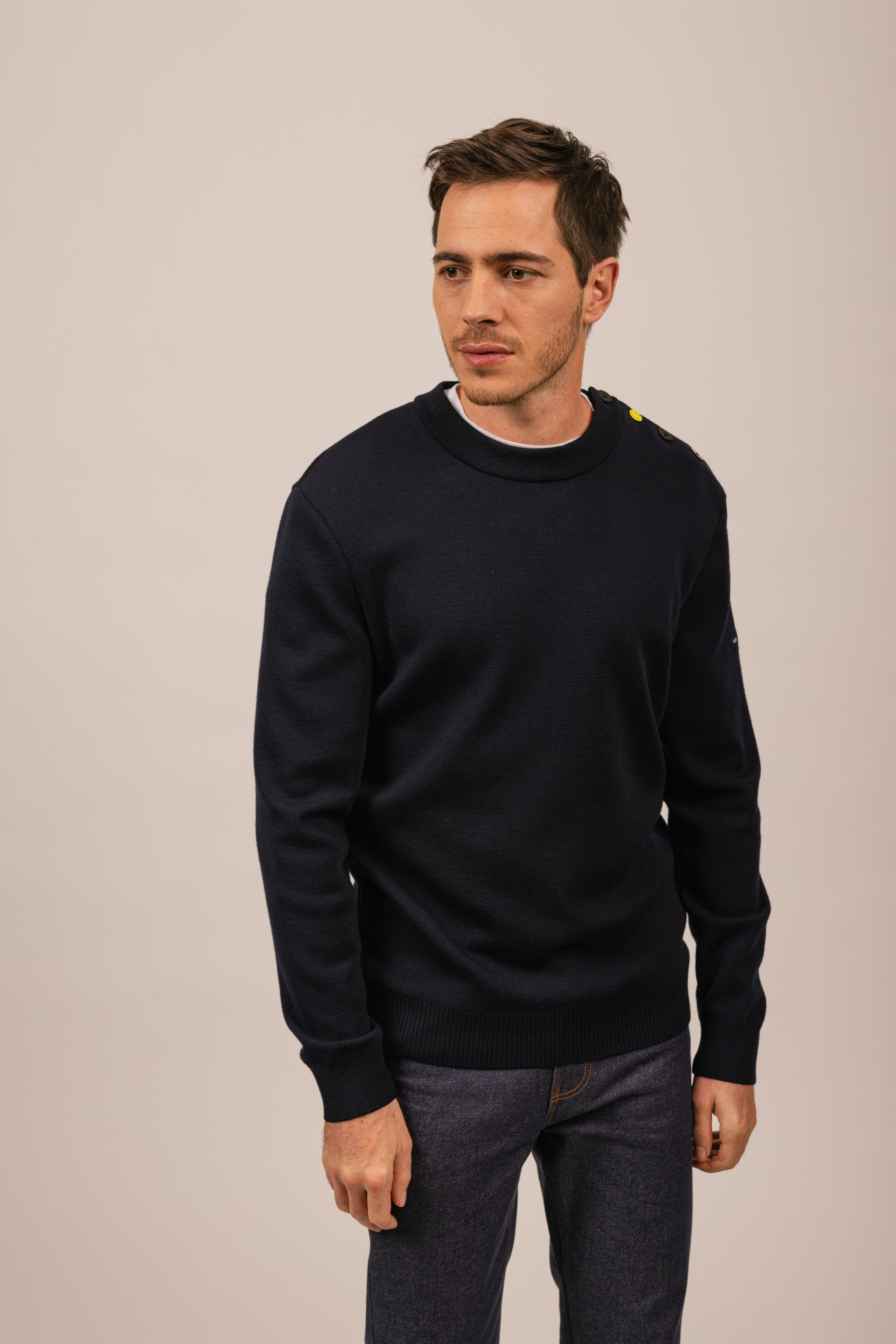 Pull marin en laine