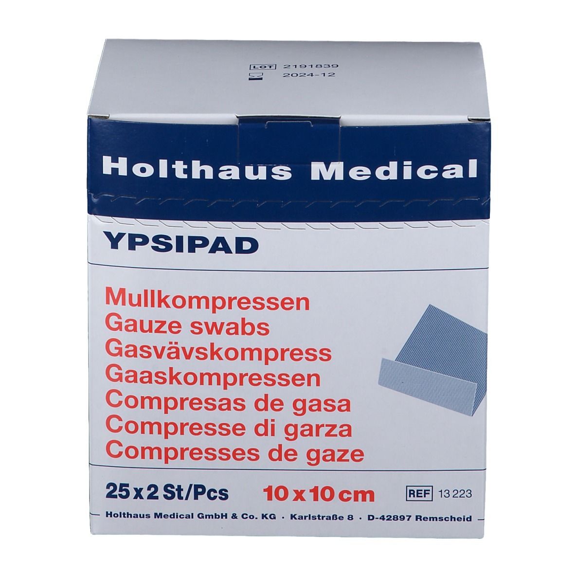 Mullkompressen Ypsipad steril 8fach 10 cm x 10 cm