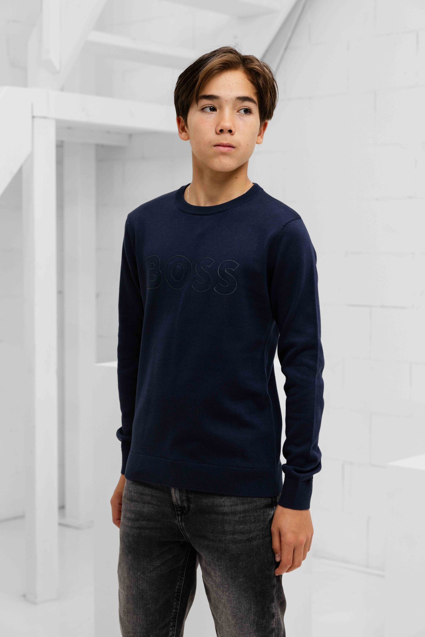 Hugo Boss Sweater Kids Donkerblauw
