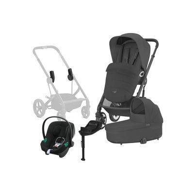 Cybex TALOS S Lux Duovogn inkl. Cybex Aton B2 & Base, Moon Black/Black