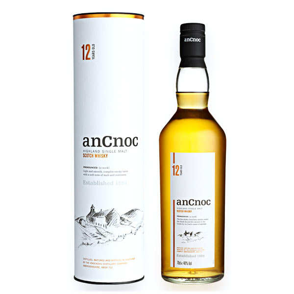 Whisky AnCnoc 12 ans single malt 40% - Knockdhu - AnCnoc