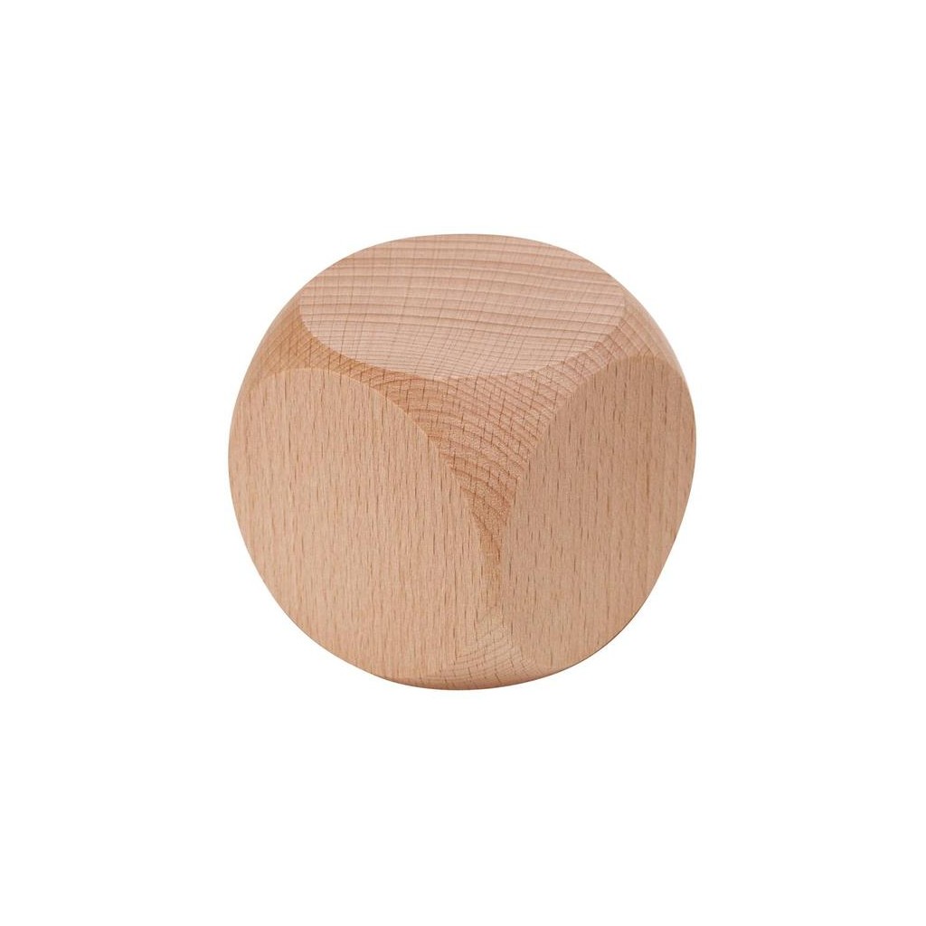 Dé vierge bois 6cm