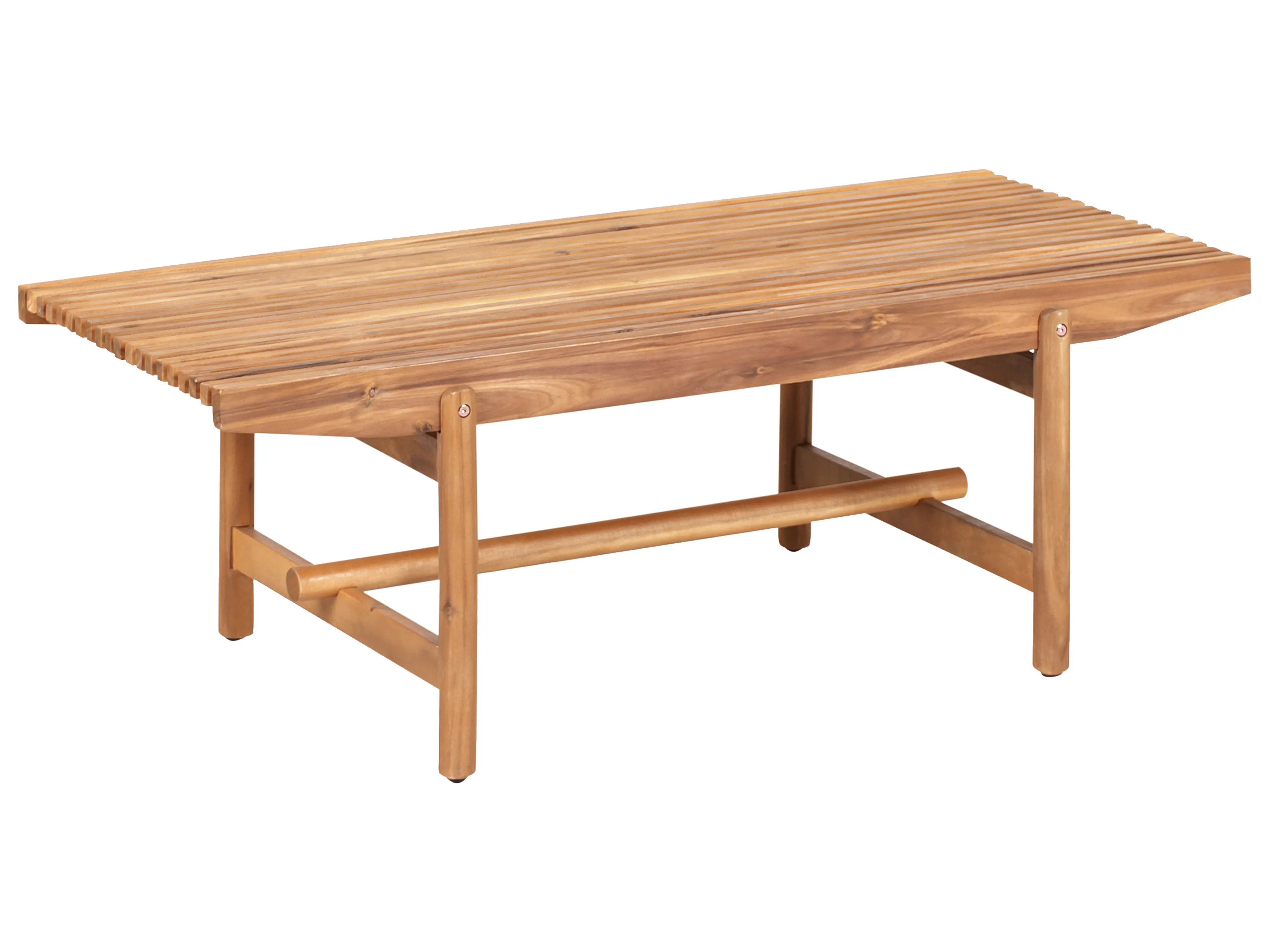 Tuinbank met zitkussen GIAVENO 135 cm Acaciahout Gebroken wit
