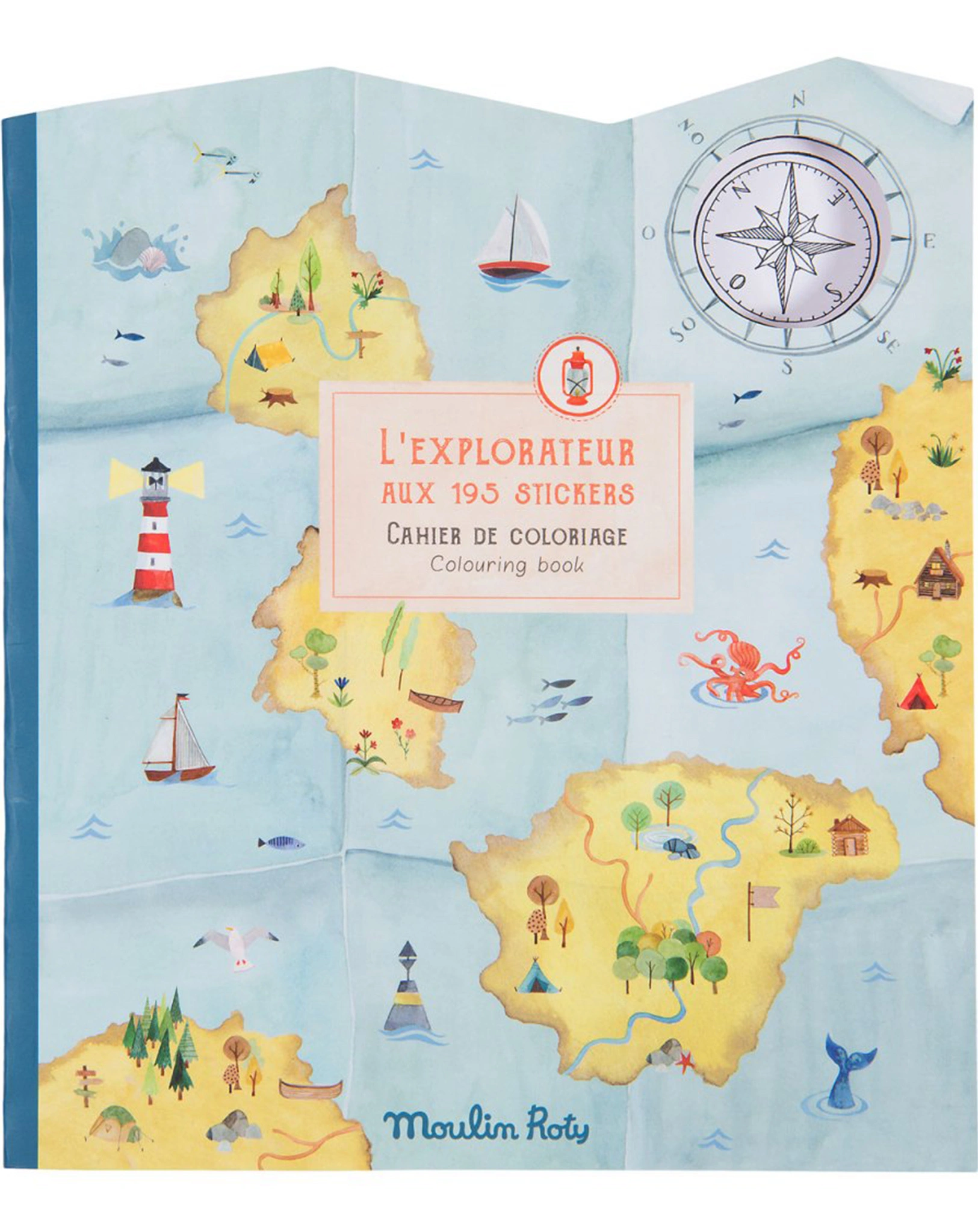 Mal- und Stickerbuch L'EXPLORATEUR (24cm x28cm) 20-seitig