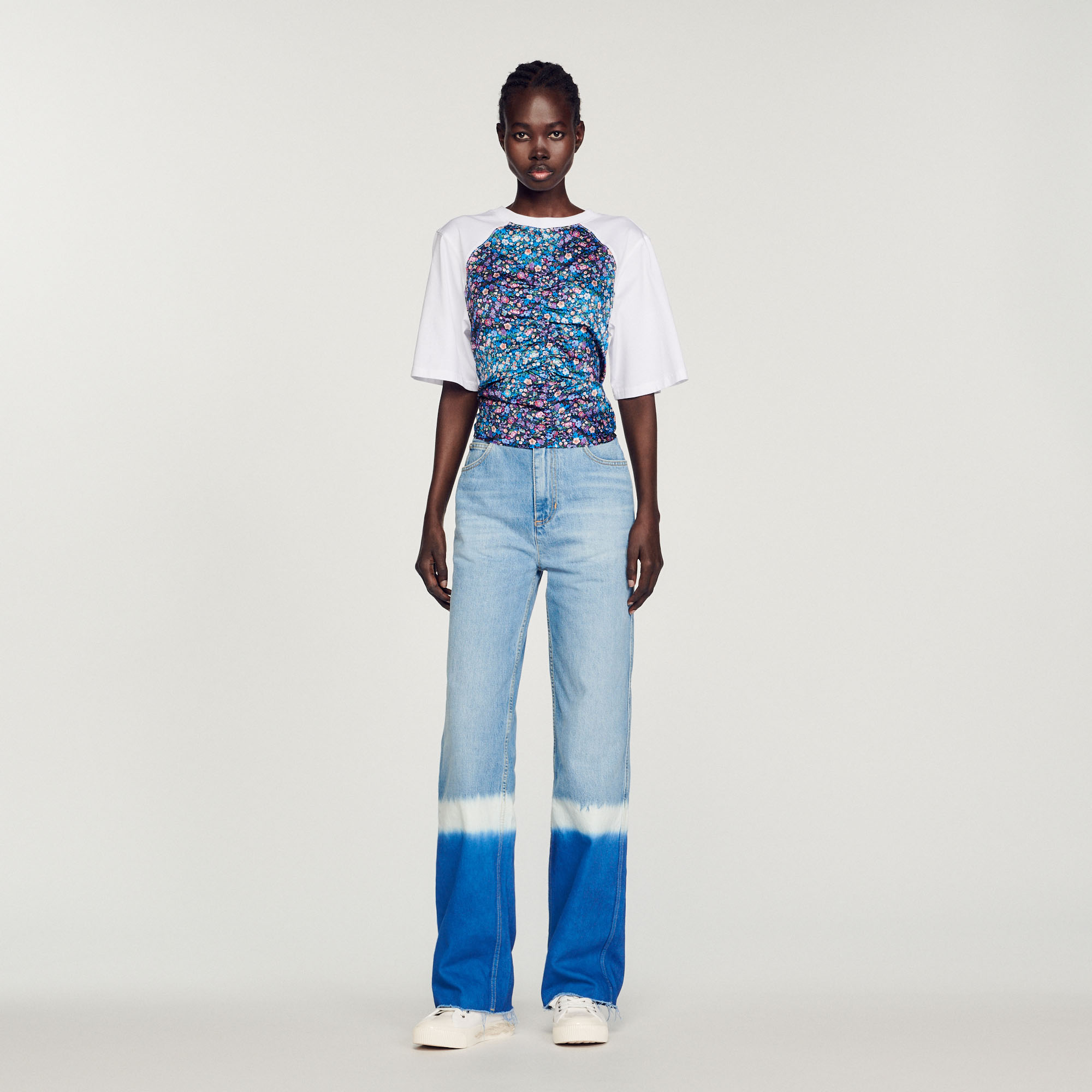 T-shirt foulard ouvert au dos