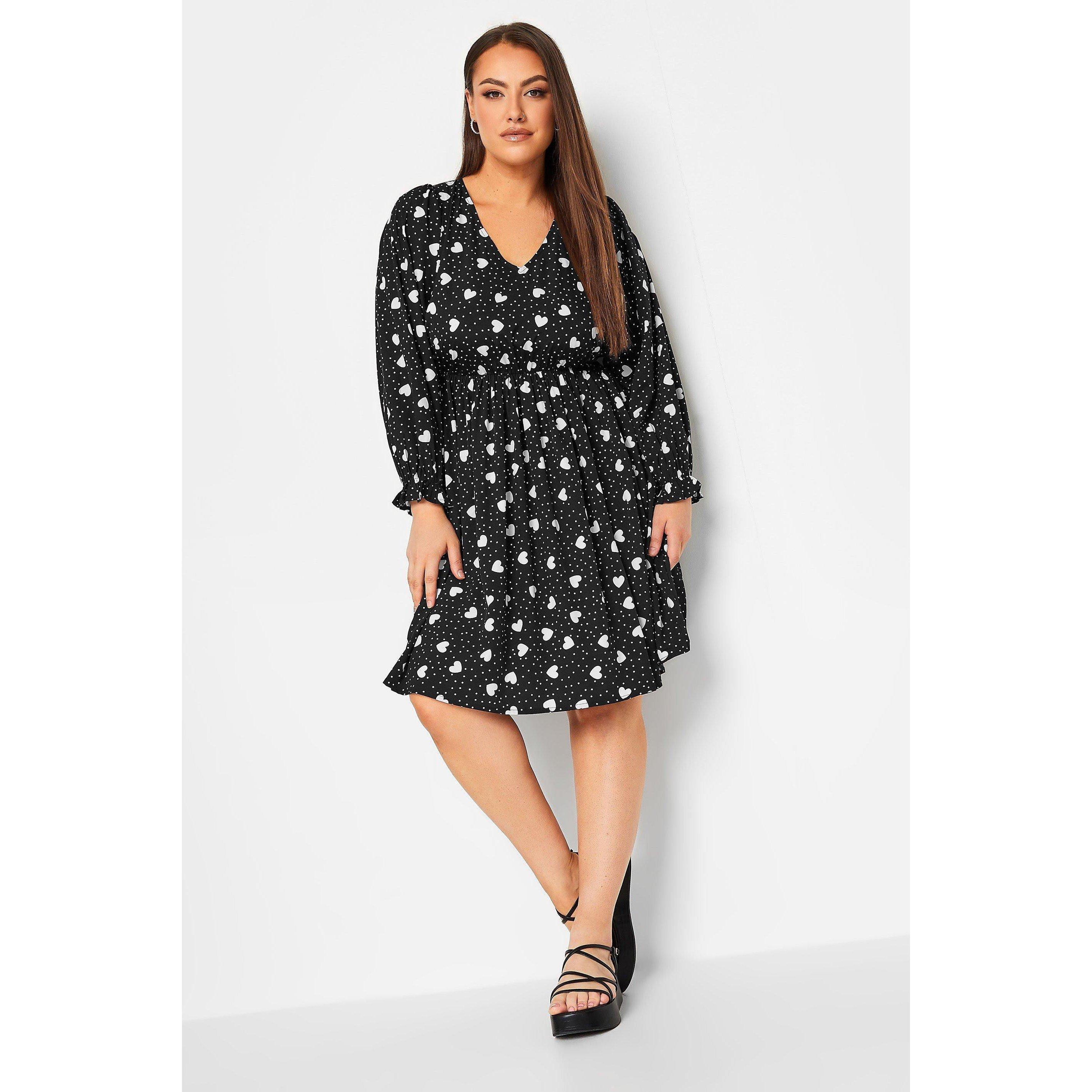 YOURS Studio Curve Long Sleeve V Neck Dress
