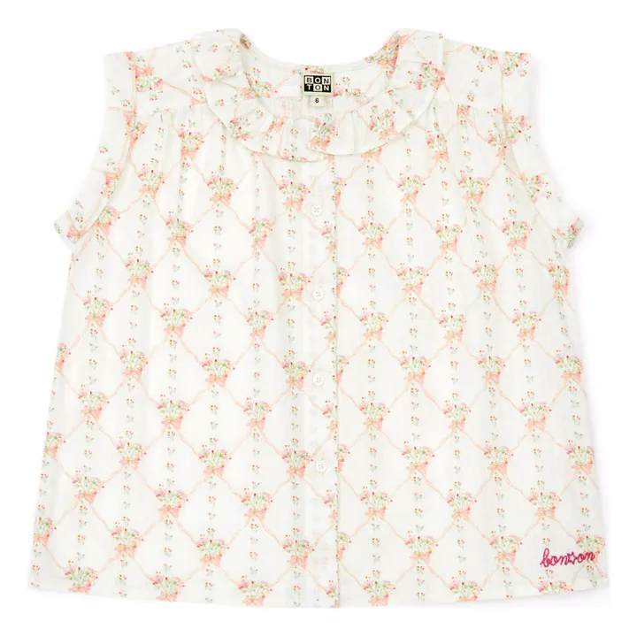 Bonton Blouse Nectarine | Ecru
