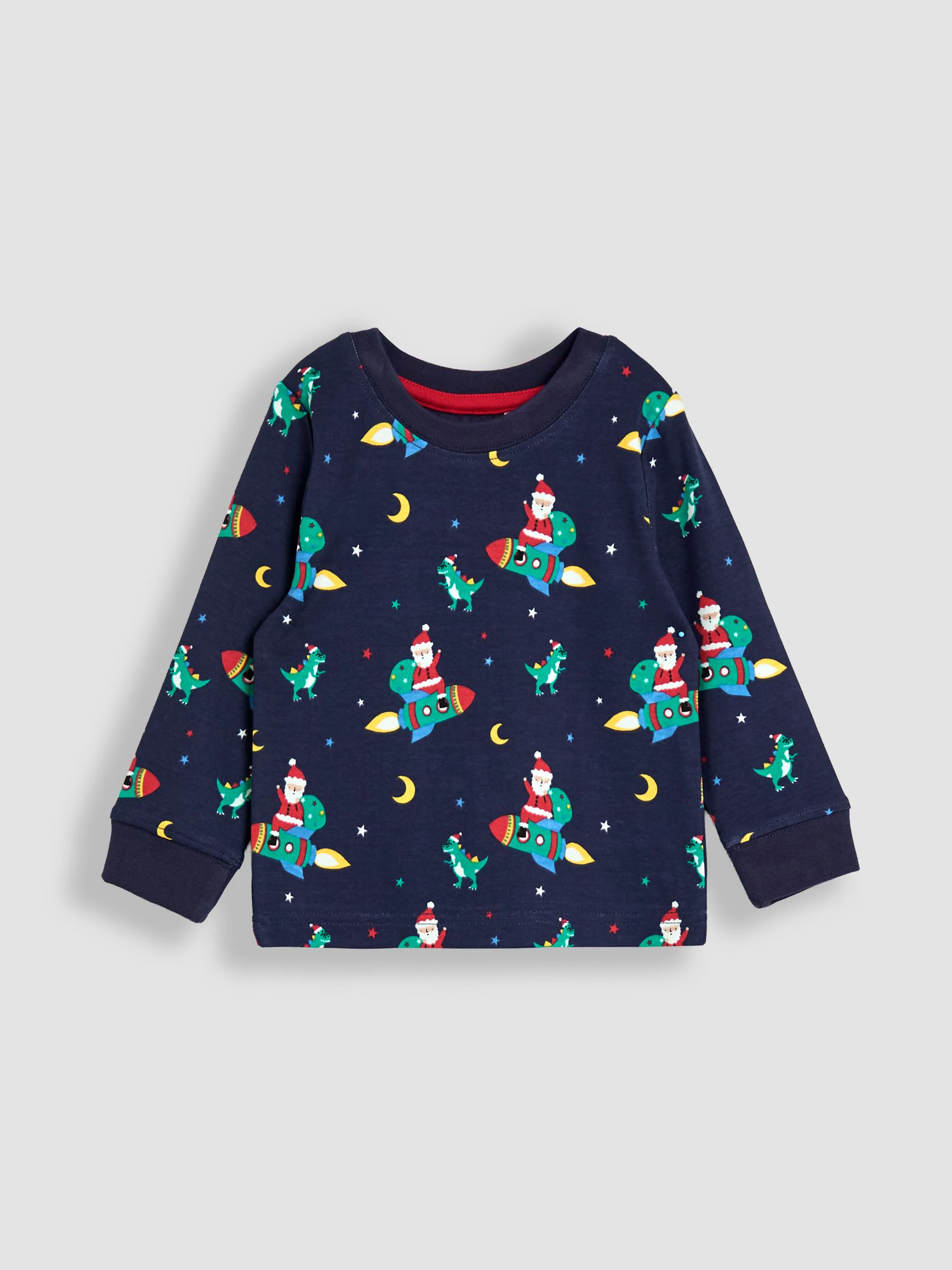 Marineblauw met ruimteprint - JoJo Maman Bébé Character Appliqué Pyjamas