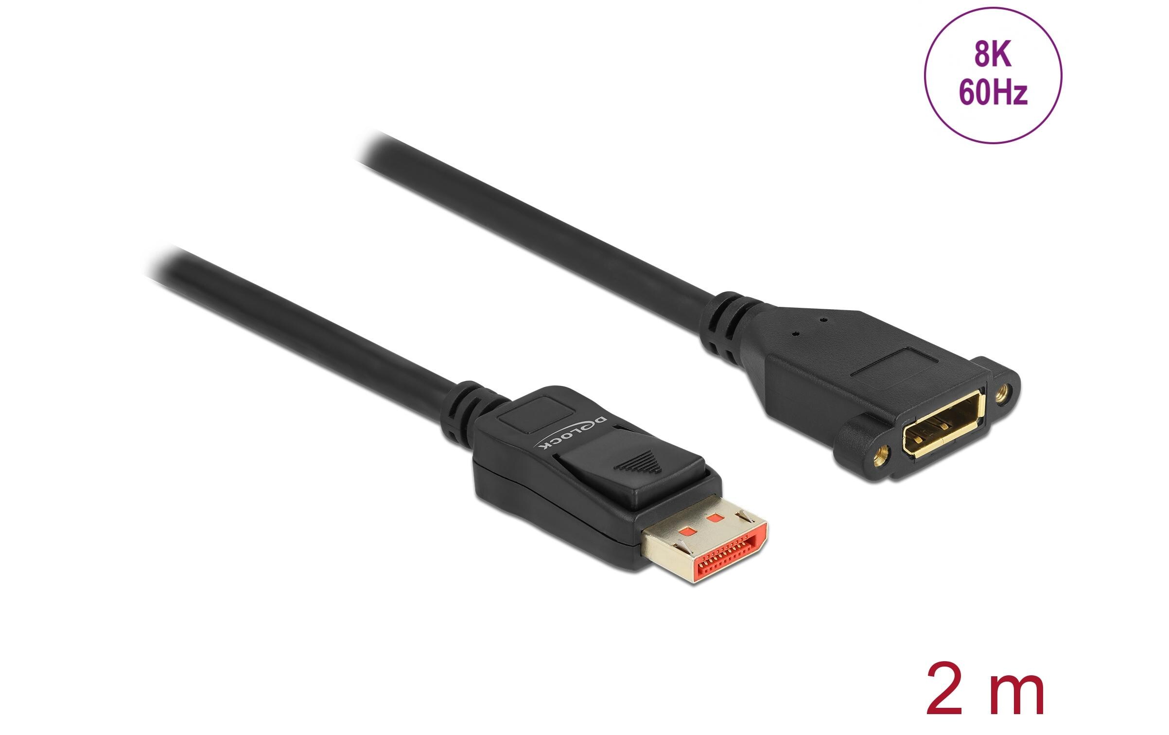 Verlängerungskabel zum Einbau DisplayPort - DisplayPort, 2 mDisplayPort Verlängerungskabel zum Einbau 8K 60 Hz 2 m