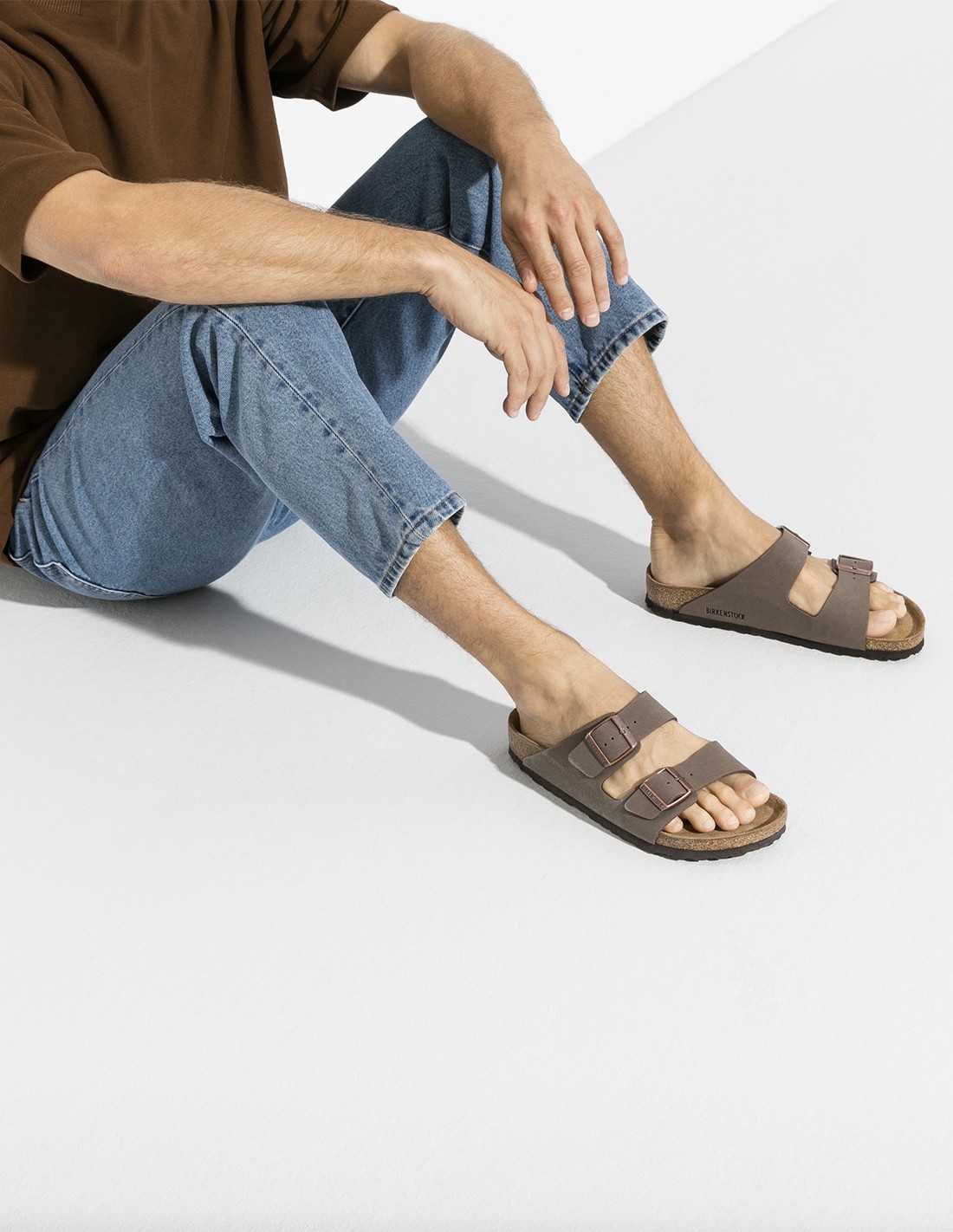 birkenstock Mules homme arizona cuir mocca marron