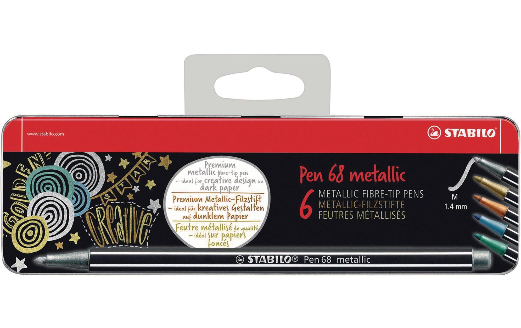 Filzstift Pen 68 Metallic 6 StückPremium-Filzstift