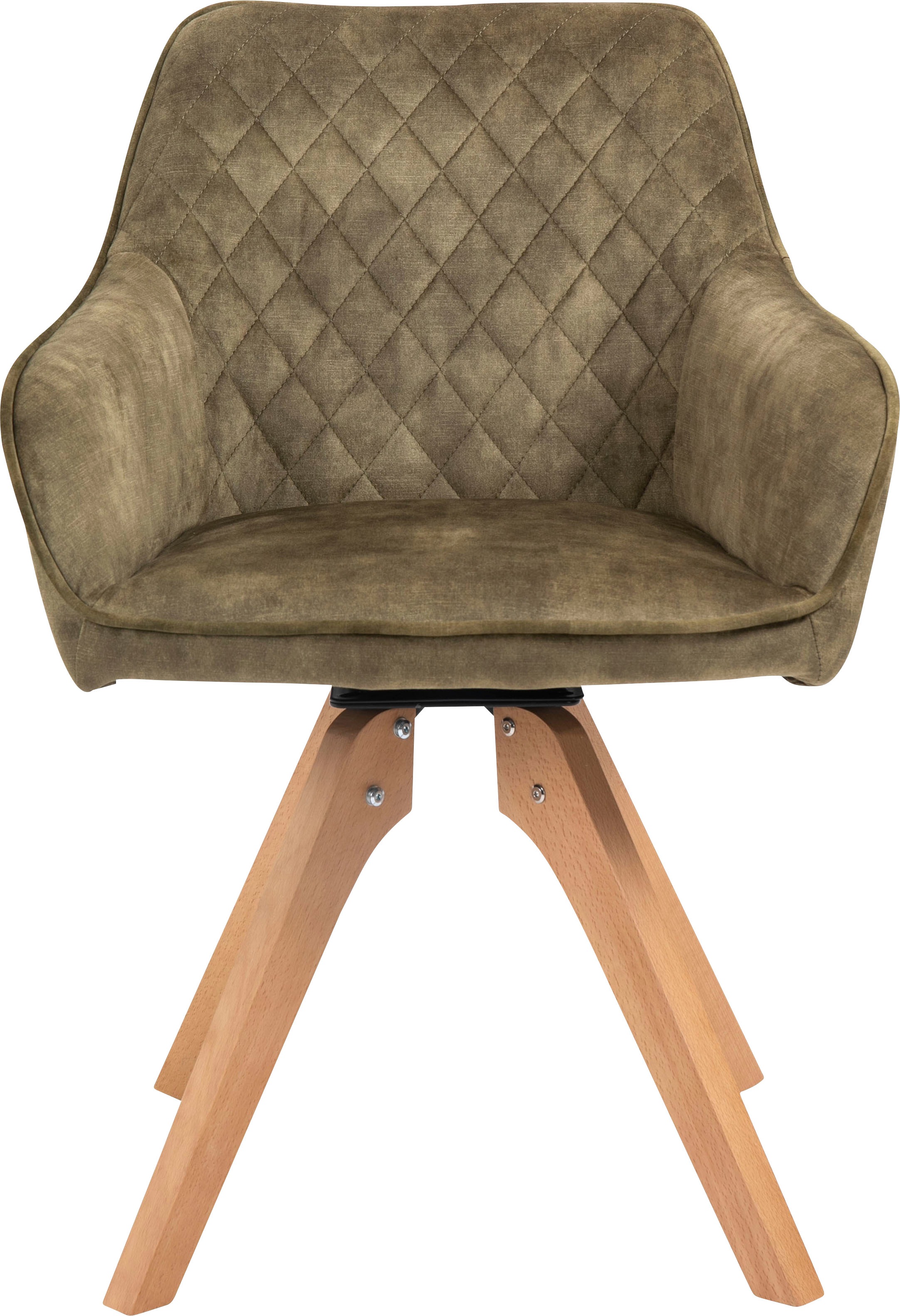 SalesFever Essgruppe »Stilvolle Sitzgruppe« 5-teiliges Set: Samtverlours-Stühle, 180° drehbar, Tischbreite 180 cm