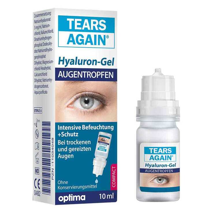 TEARS AGAIN® Hyaluron-Gel Augentropfen, 10 ml